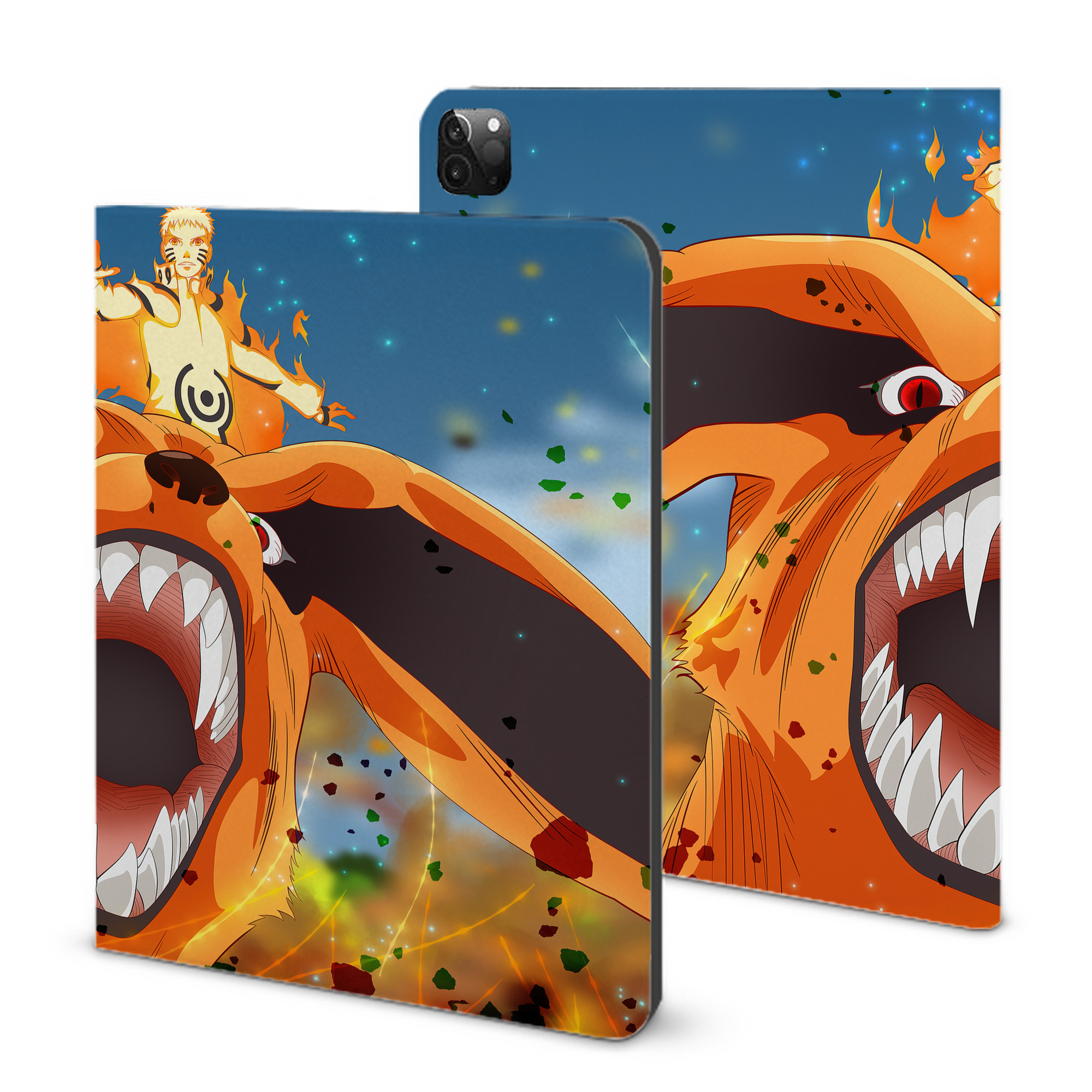 （画像用） NARUTO -ナルト- NARUTO -ナルト- 疾風伝 IPadケース ペンホルダー付き ブックスタイルデザイン
